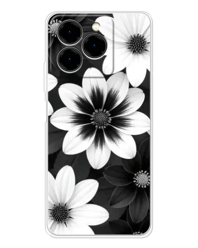 Чехол для Ulefone Note 20 Pro с картинкой «Монохромные астры» Чехол для Ulefone Note 20 Pro с картинкой «Монохромные астры»