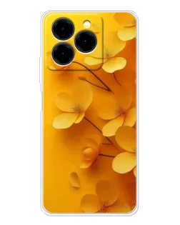 Чехол для Ulefone Note 20 Pro с картинкой «Золотые лепестки»