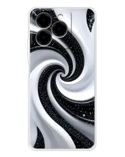 Чехол для Ulefone Note 20 Pro с картинкой «Черно-белая спираль»