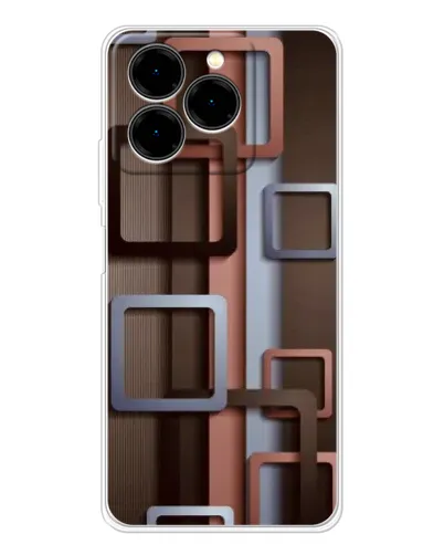 Чехол для Ulefone Note 20 Pro с картинкой «Коричневые объемные квадраты» Чехол для Ulefone Note 20 Pro с картинкой «Коричневые объемные квадраты»