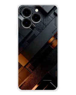 Чехол для Ulefone Note 20 Pro с картинкой «Черные геометрические блоки»