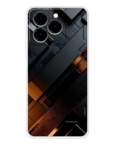 Чехол для Ulefone Note 20 Pro с картинкой «Черные геометрические блоки» Чехол для Ulefone Note 20 Pro с картинкой «Черные геометрические блоки»