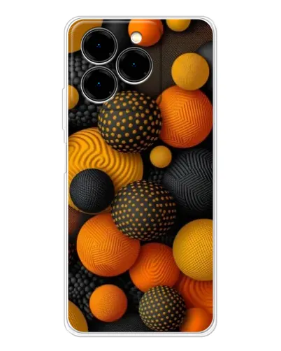 Чехол для Ulefone Note 20 Pro с картинкой «Объемные оранжевые сферы» Чехол для Ulefone Note 20 Pro с картинкой «Объемные оранжевые сферы»
