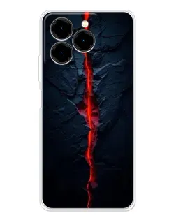 Чехол для Ulefone Note 20 Pro с картинкой «Kрасная лавовая трещина»