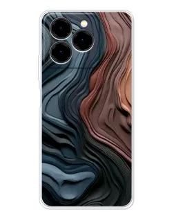 Чехол для Ulefone Note 20 Pro с картинкой «Цветные волны каньона»