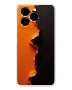 Чехол для Ulefone Note 20 Pro с картинкой «Оранжевый разлом»