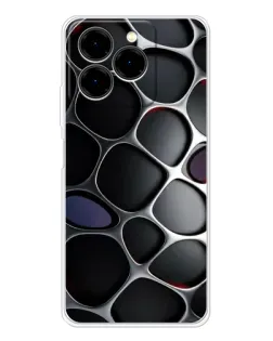 Чехол для Ulefone Note 20 Pro с картинкой «Объемная темная решетка»