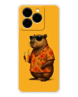 Чехол для Ulefone Note 20 Pro с картинкой «Капибара на отдыхе»