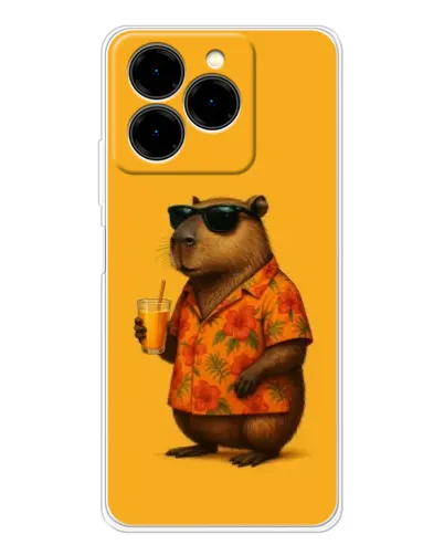 Чехол для Ulefone Note 20 Pro с картинкой «Капибара на отдыхе» Чехол для Ulefone Note 20 Pro с картинкой «Капибара на отдыхе»