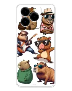 Чехол для Ulefone Note 20 Pro с картинкой «Крутые капибары музыканты»