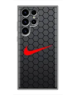 Чохол для Ulefone Note 22 з картинкою «Nike — карбонова сітка»