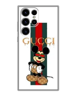 Чехол для Ulefone Note 22 с картинкой «Микки Маус Gucci — полосы»