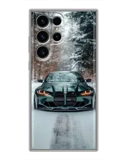 Чохол для Ulefone Note 22 з картинкою «BMW у зимовому лісі»