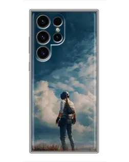 Чехол для Ulefone Note 22 с картинкой «Герой PUBG на скале»