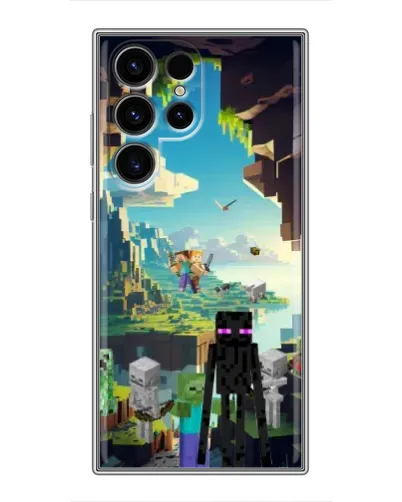 Чехол для Ulefone Note 22 с картинкой «Эндермен в лесу»