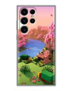 Чехол для Ulefone Note 22 с картинкой «Розовое дерево Minecraft»