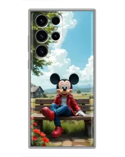 Чехол для Ulefone Note 22 с картинкой «Микки на скамейке»