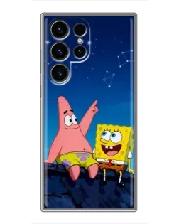 Чохол для Ulefone Note 22 з картинкою «Губка Боб та Патрік вночі»