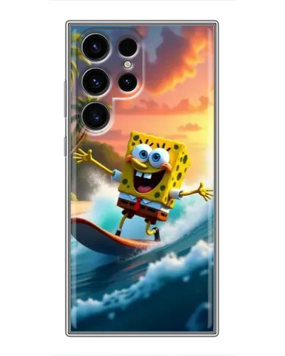 Чохол для Ulefone Note 22 з картинкою «Губка Боб серфінгіст»