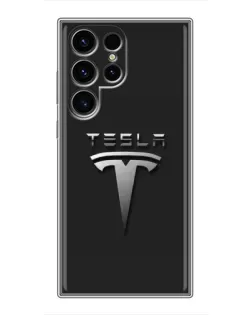 Чехол для Ulefone Note 22 с картинкой «Стальной логотип Tesla»