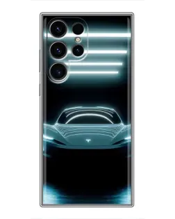 Чехол для Ulefone Note 22 с картинкой «Tesla в неоне»