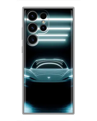 Чехол для Ulefone Note 22 с картинкой «Tesla в неоне»