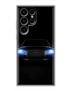 Чехол для Ulefone Note 22 с картинкой «Audi в неоне»
