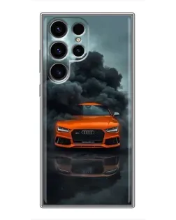 Чехол для Ulefone Note 22 с картинкой «Audi в облаках дыма»