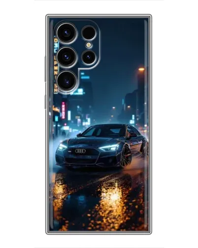 Чехол для Ulefone Note 22 с картинкой «Ночной город и Audi»