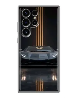 Чехол для Ulefone Note 22 с картинкой «Lamborghini золотые линии»