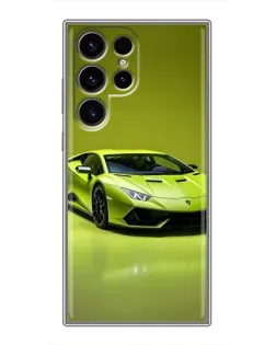 Чехол для Ulefone Note 22 с картинкой «Салатовый Lamborghini Huracan»