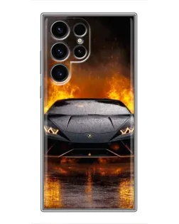 Чехол для Ulefone Note 22 с картинкой «Lamborghini в огне»