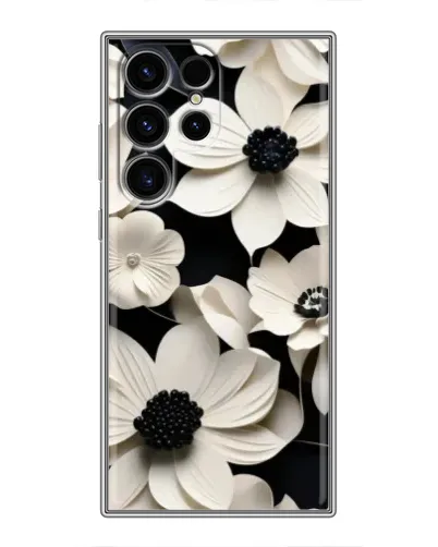 Чохол для Ulefone Note 22 з картинкою «Об'ємні білі квіти»