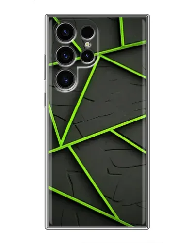 Чохол для Ulefone Note 22 з картинкою «Зелені геометричні лінії»