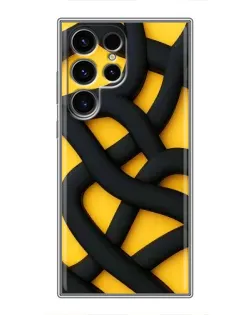 Чохол для Ulefone Note 22 з картинкою «Чорне жовте переплетення»