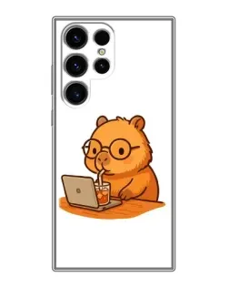 Чохол для Ulefone Note 22 з картинкою «Капібара з ноутбуком»