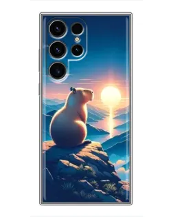 Чохол для Ulefone Note 22 з картинкою «Захід сонця з капібарою»