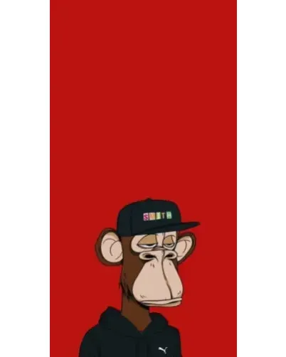 Чехол для Ulefone с картинкой «Bored Ape — красный фон»
