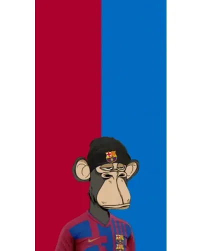 Чехол для Ulefone с картинкой «Bored Ape — фанат Барсы»