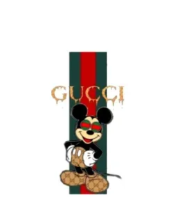 Чехол для Ulefone с картинкой «Микки Маус Gucci — полосы»