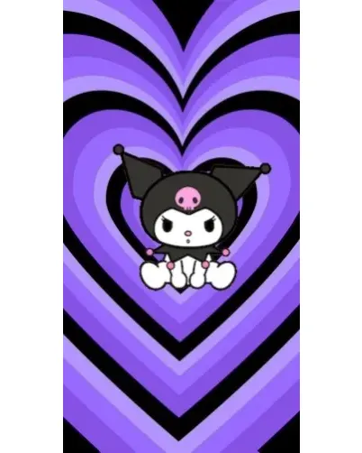 Чехол для Ulefone с картинкой «Kuromi и фиолетовые сердца»