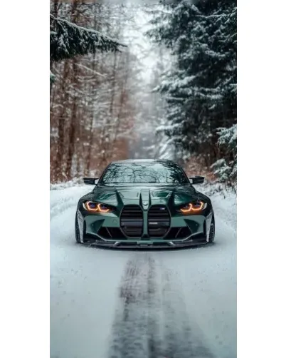 Чехол для Ulefone с картинкой «BMW в зимнем лесу»