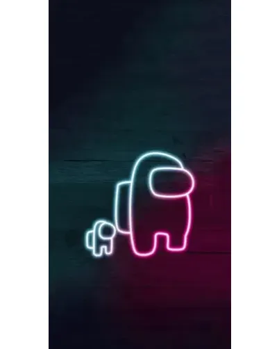 Чохол для Ulefone з картинкою «Among Us неон-арт»