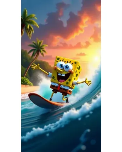 Чехол для Ulefone с картинкой «Губка Боб серфингист» Чехол для Ulefone с картинкой «Губка Боб серфингист»