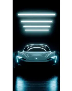 Чехол для Ulefone с картинкой «Tesla в неоне»