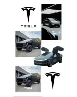 Чехол для Ulefone с картинкой «Коллаж Cybertruck Tesla»