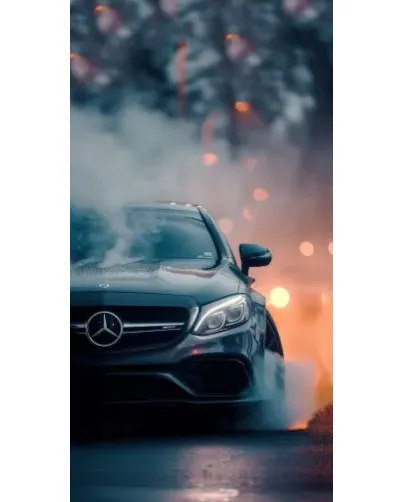 Чехол для Ulefone с картинкой «Mercedes — ночной город»