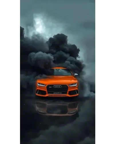 Чехол для Ulefone с картинкой «Audi в облаках дыма»