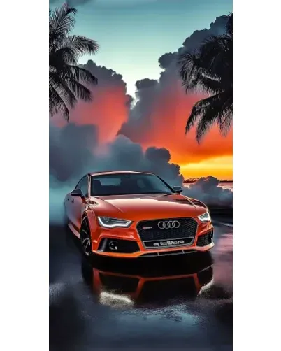 Чехол для Ulefone с картинкой «Audi — закат»
