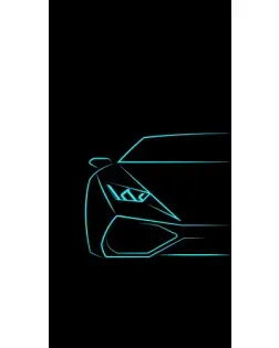 Чехол для Ulefone с картинкой «Голубой силуэт Lamborghini»